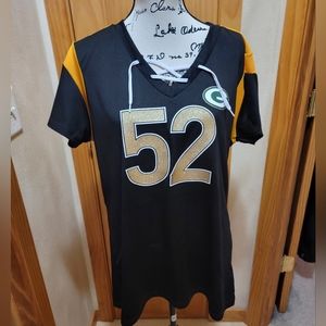 NFL "MATTHEWS" #52 Jersey, 2XL, Black/Gold.